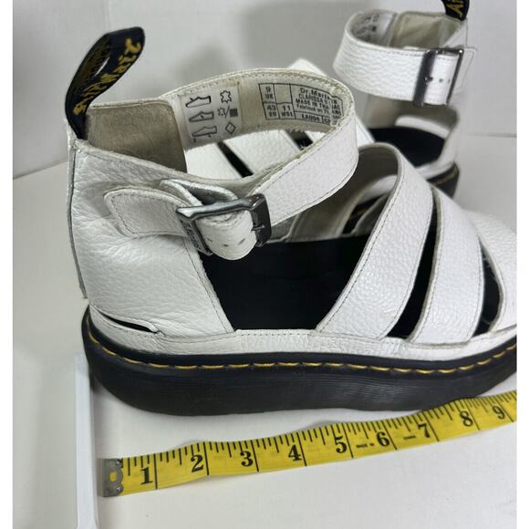 Doc Dr Martens Clarissa II Quad White Milled Nappa Leather Gladiator Sandals 11 - Picture 5 of 16